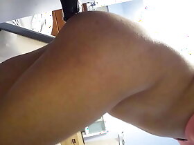 Cute latina tm in bra fuking herself in get under one's bathroom