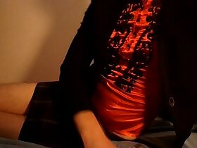 Chinese Miss Lonelyhearts having fun unassisted on tap home